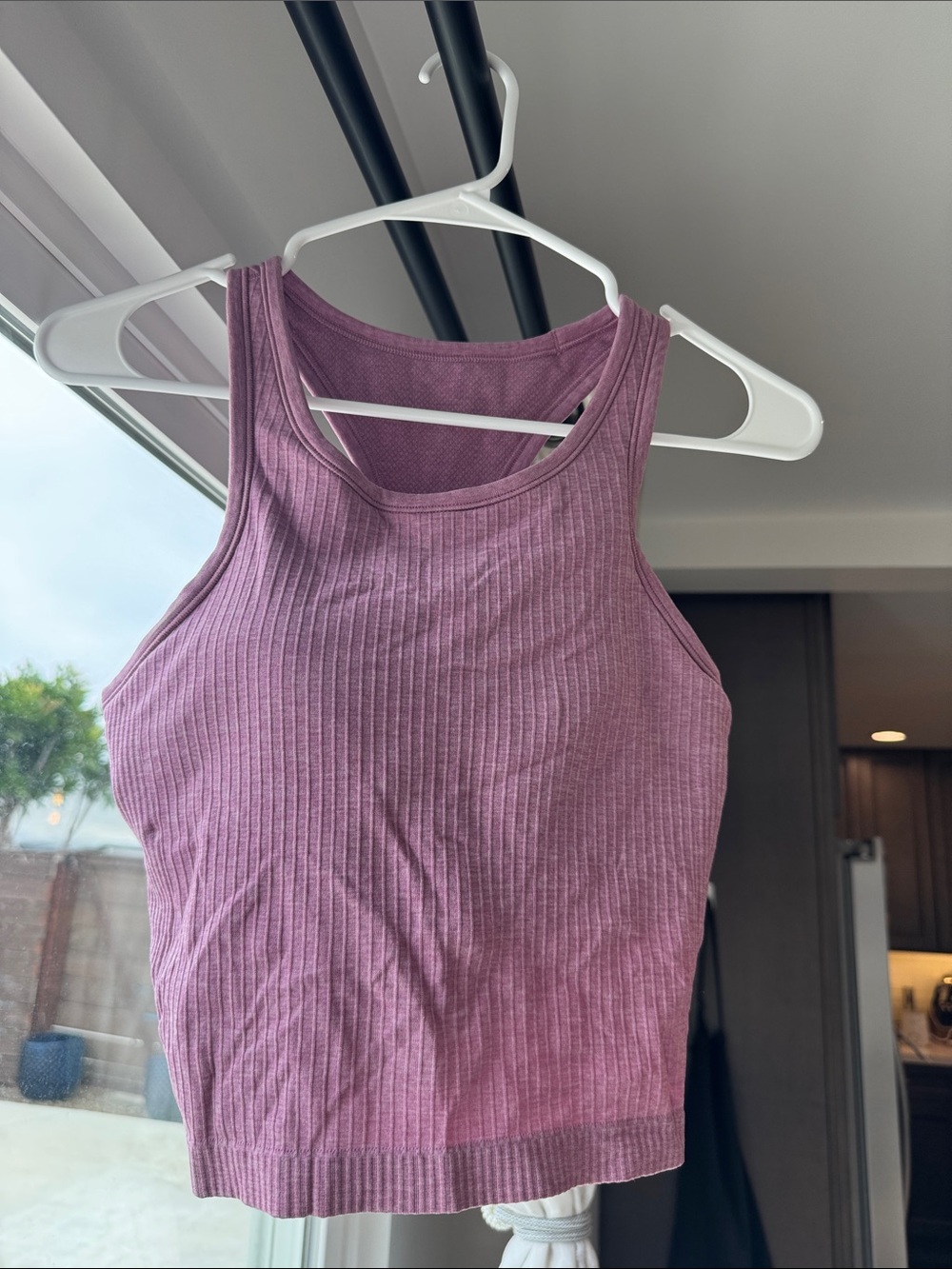 lululemon athletica Ribbed Cropped Tank - Dusty Mauve